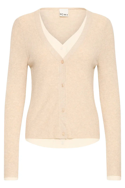 ICHI Fama Cardigan - Toasted Coconut
