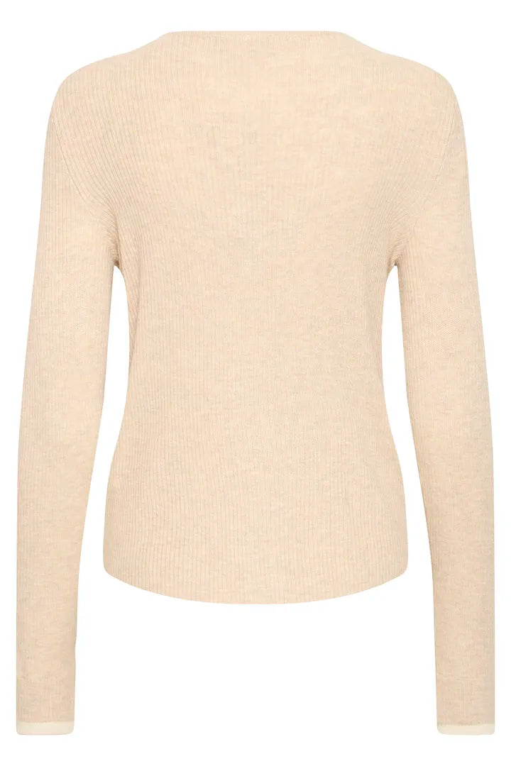 ICHI Fama Cardigan - Toasted Coconut