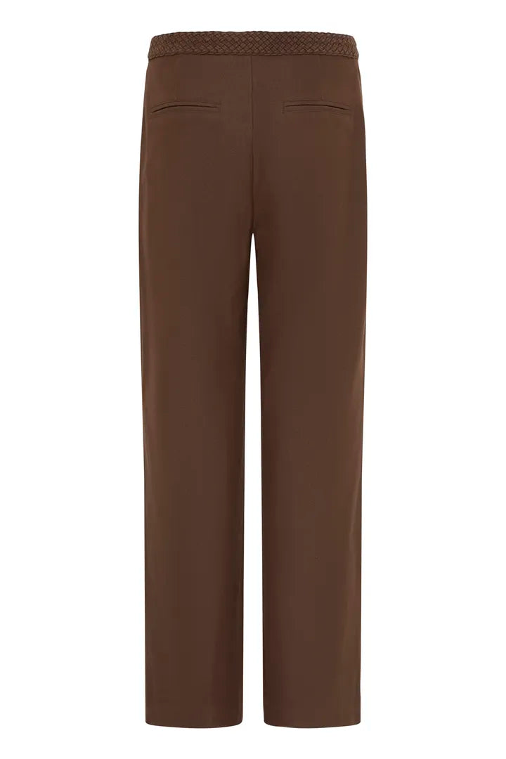 ICHI Kate Denim Trousers - Coffee