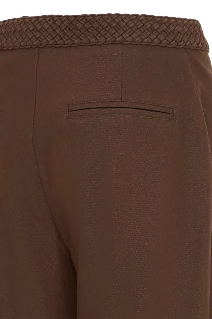 ICHI Kate Denim Trousers - Coffee