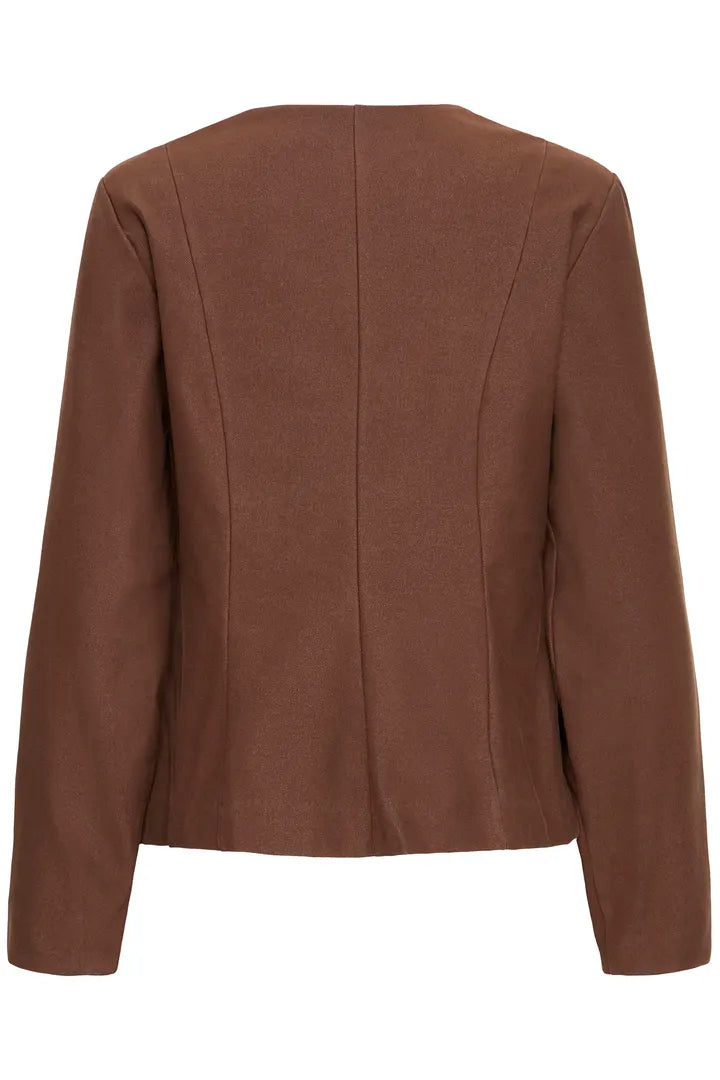 ICHI Kate Denim Jacket - Coffee