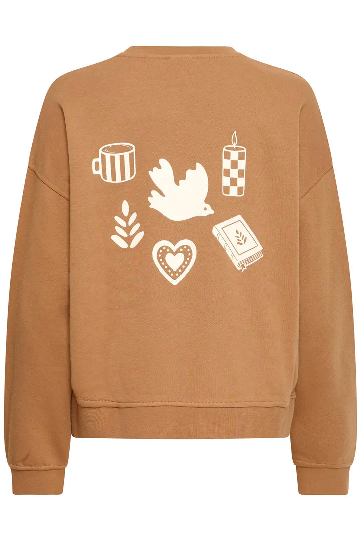 ICHI Leloy Sweater - Toasted Coconut