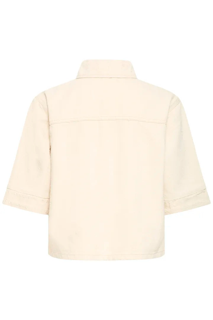 ICHI Hezallo Denim Blouse - Birch
