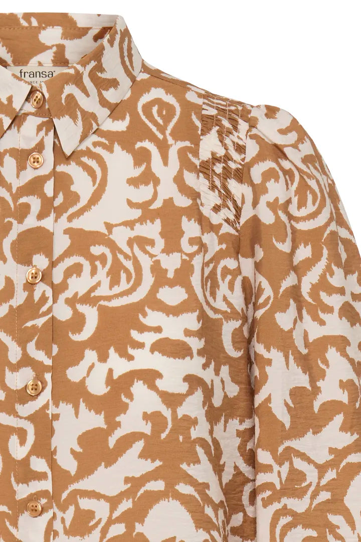 Fransa Leli Shirt - Tobacco Brown