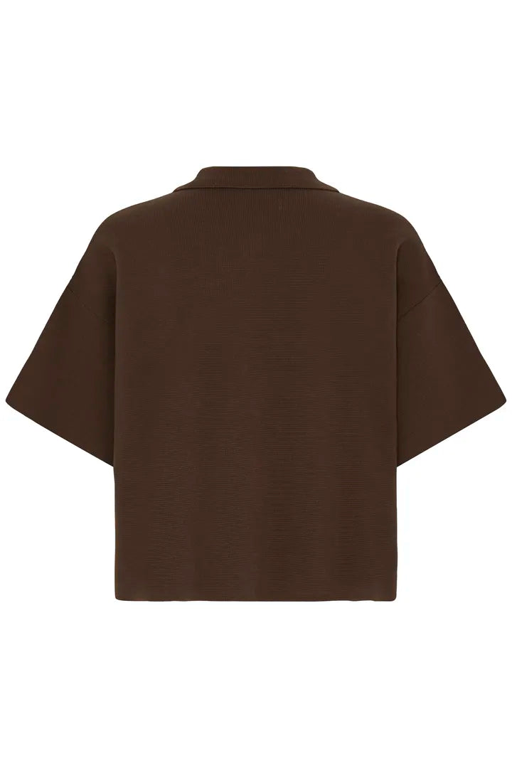 Fransa Ita Cardigan - Hot Fudge