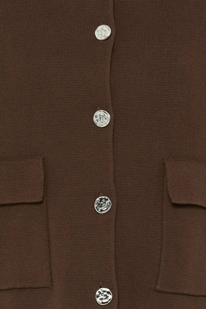 Fransa Ita Cardigan - Hot Fudge