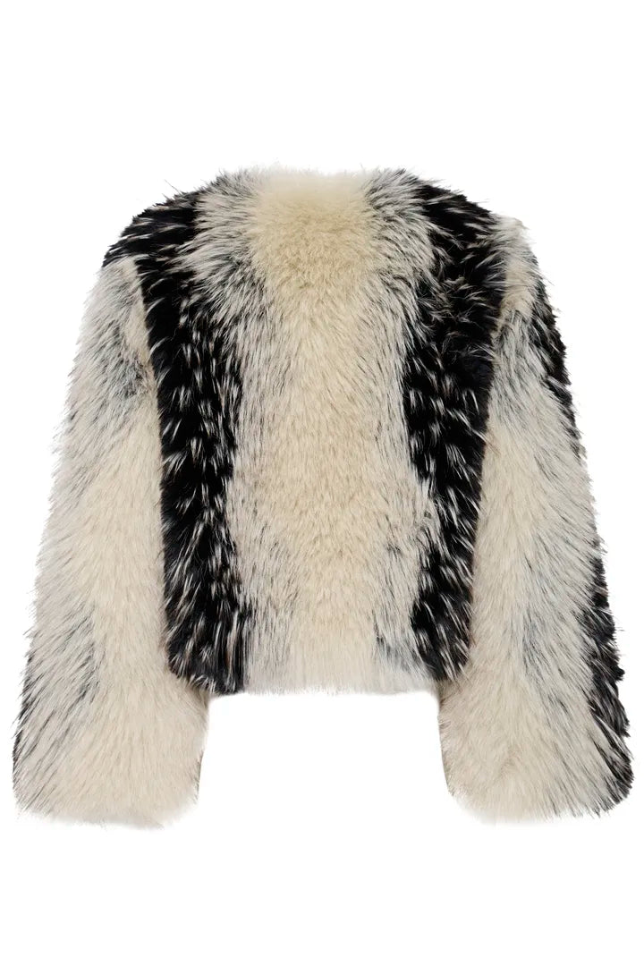 ICHI Flaxa Faux Fur Jacket