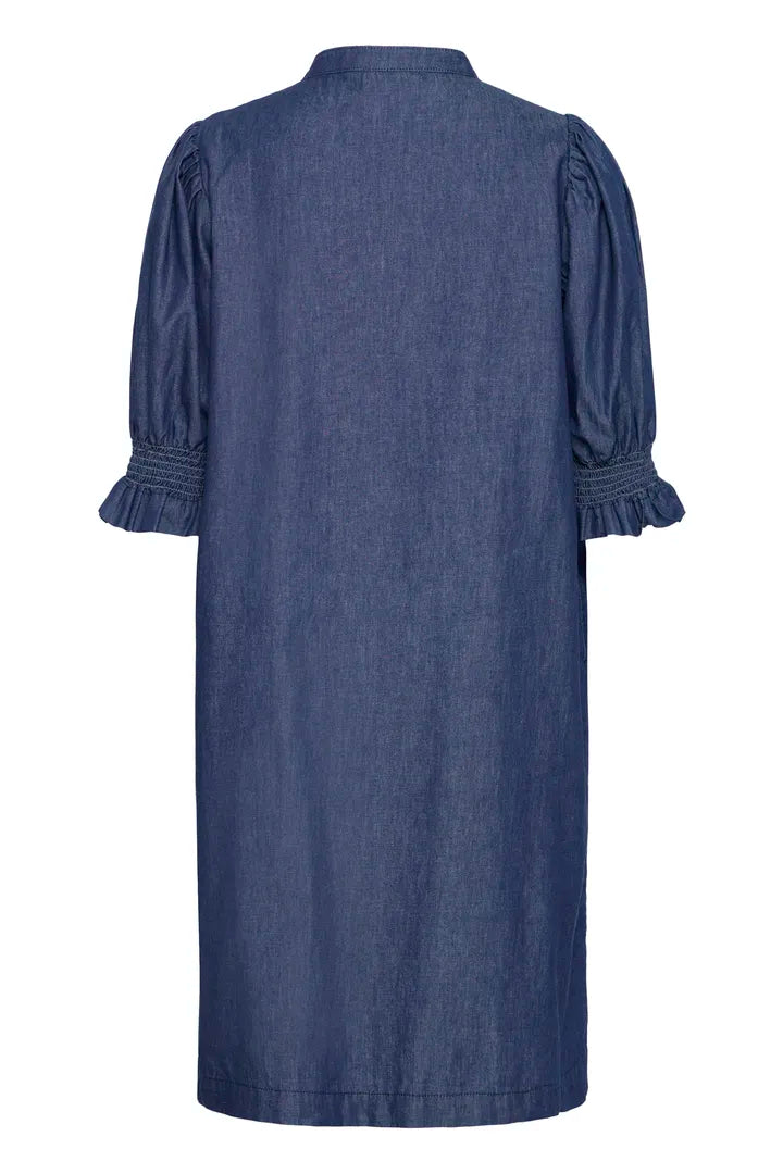 ICHI Ancey Dress - Denim Blue