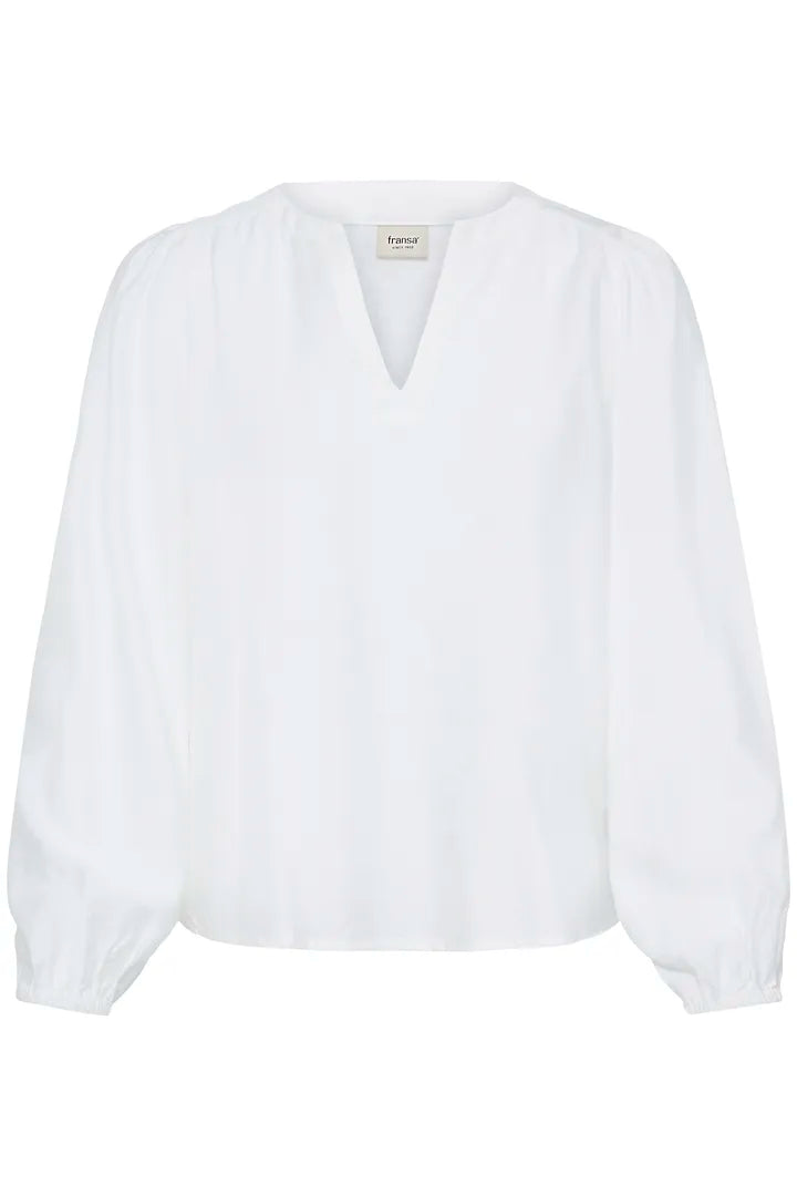 Fransa Leli Blouse - Whisper White