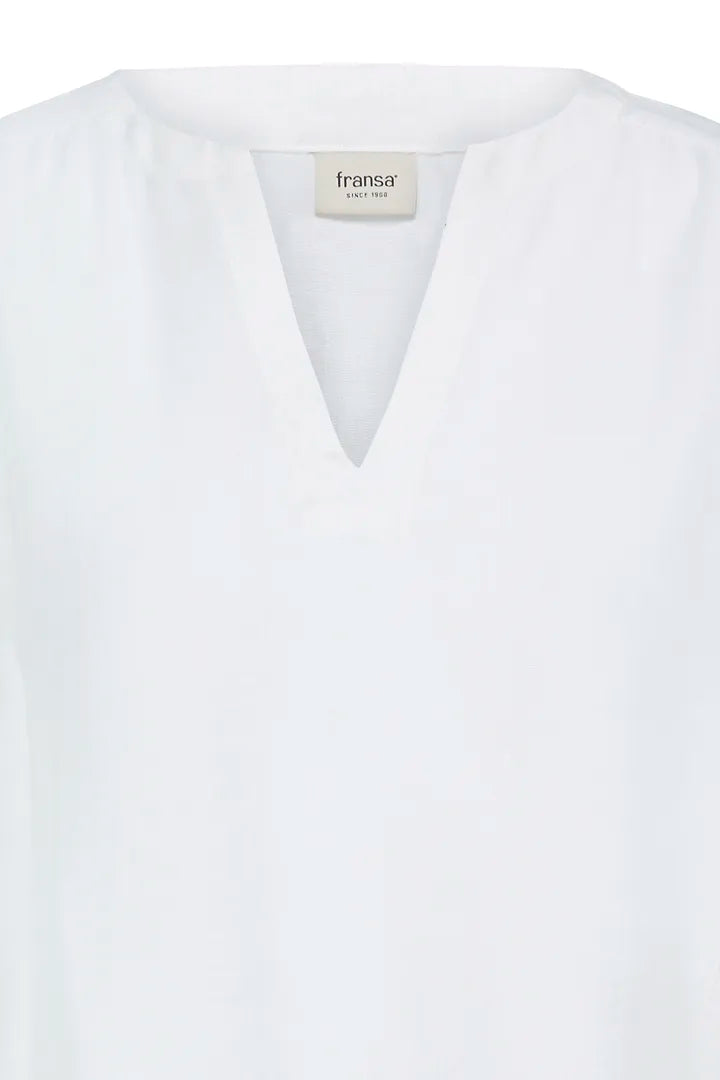 Fransa Leli Blouse - Whisper White