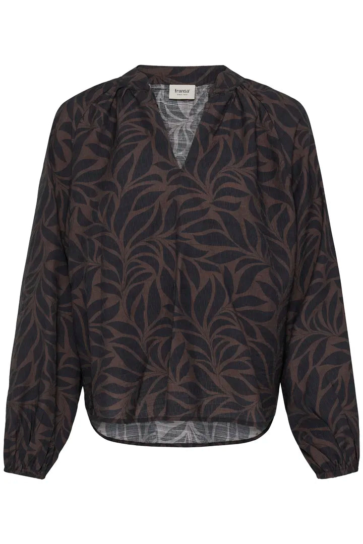 Fransa Ariana Blouse - Hot Fudge