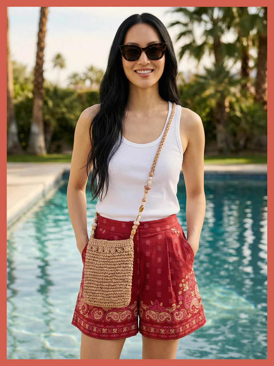 Nooki Billie Crochet Phone Bag - Tan