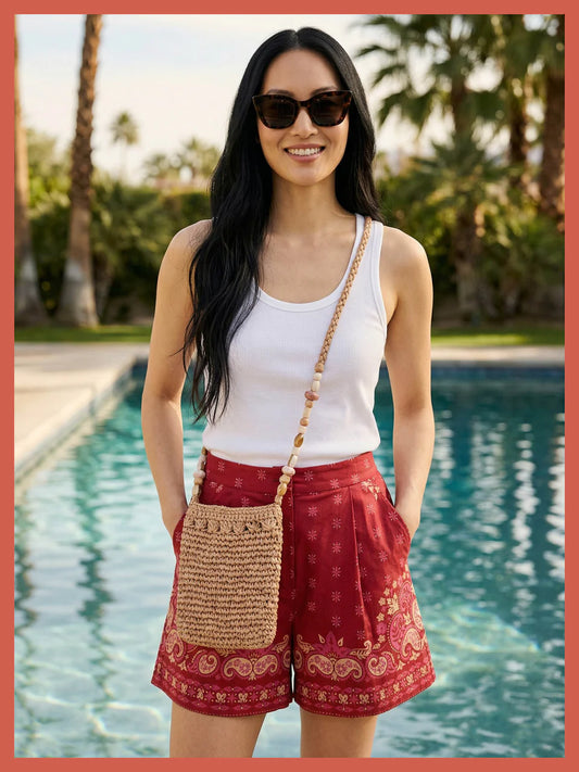 Nooki Billie Crochet Phone Bag - Tan