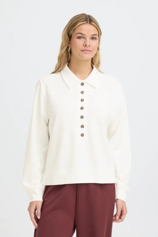 Fransa Aurora Pullover - Whisper White
