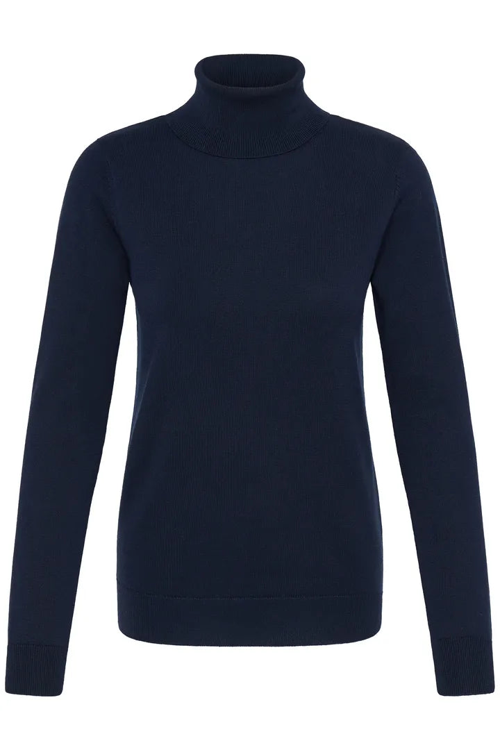 ICHI Luls Roll Neck Jumper - Total Eclipse