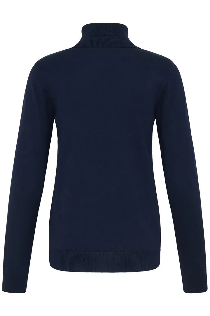 ICHI Luls Roll Neck Jumper - Total Eclipse