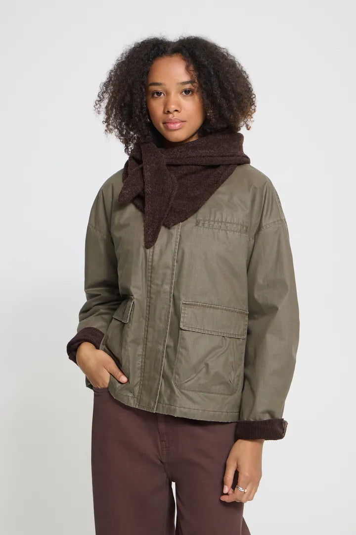 ICHI Gry Scarf - Chicory Coffee