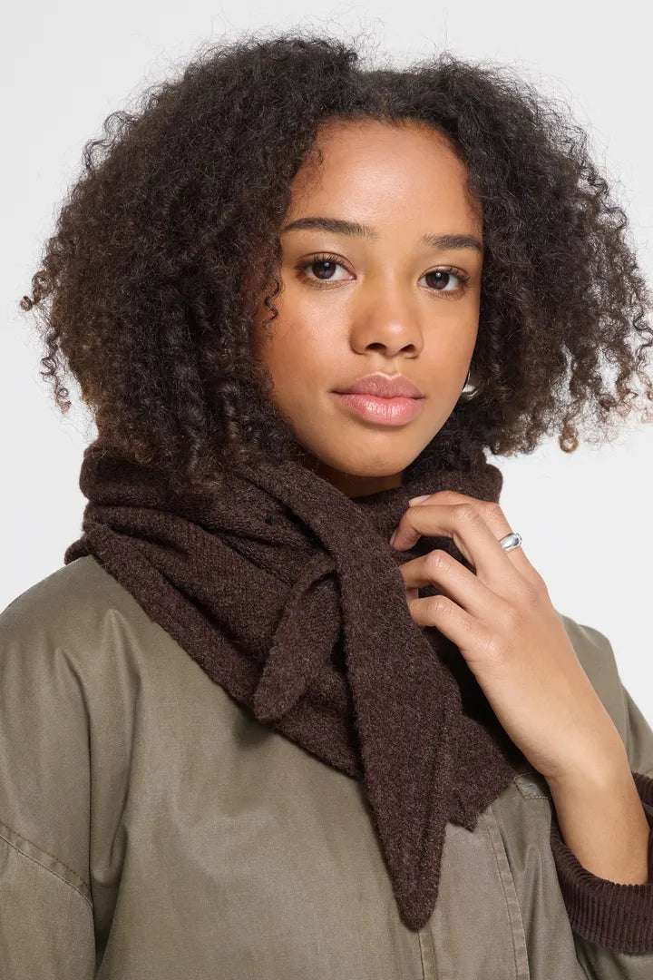 ICHI Gry Scarf - Chicory Coffee