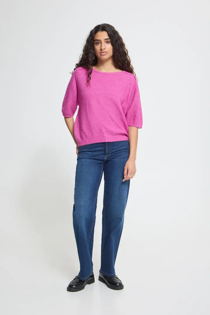 ICHI Dasila Short Sleeve Pullover - Meadow Mauve