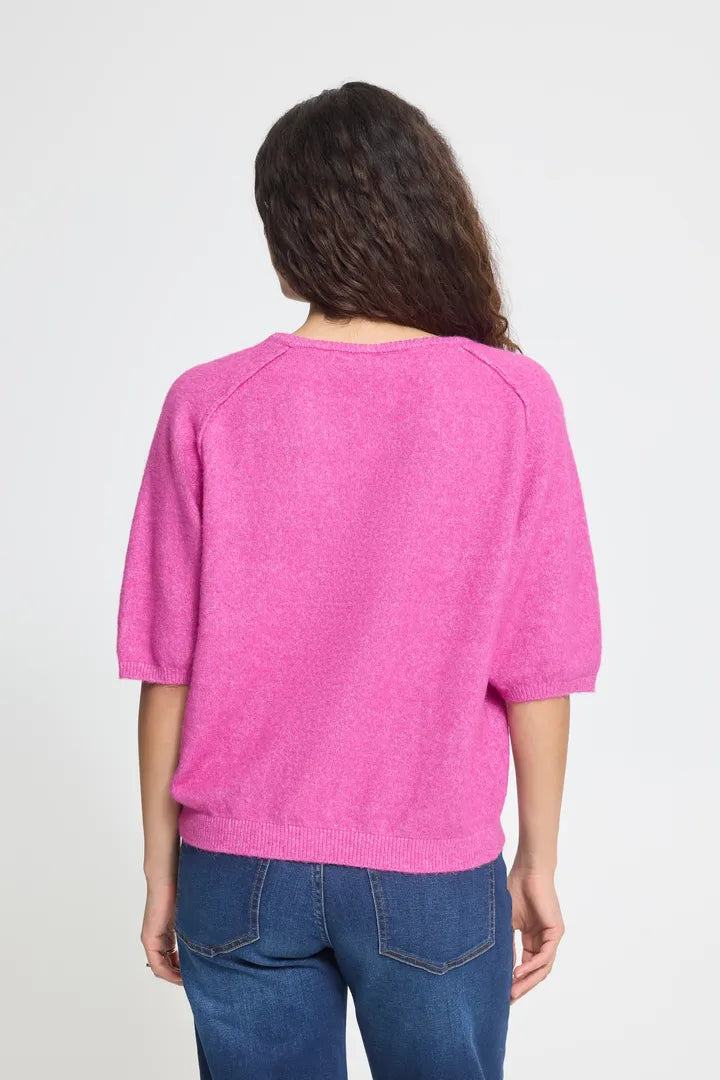 ICHI Dasila Short Sleeve Pullover - Meadow Mauve