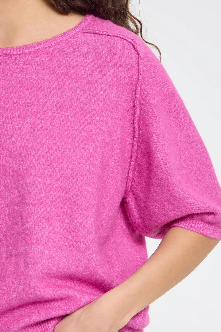 ICHI Dasila Short Sleeve Pullover - Meadow Mauve