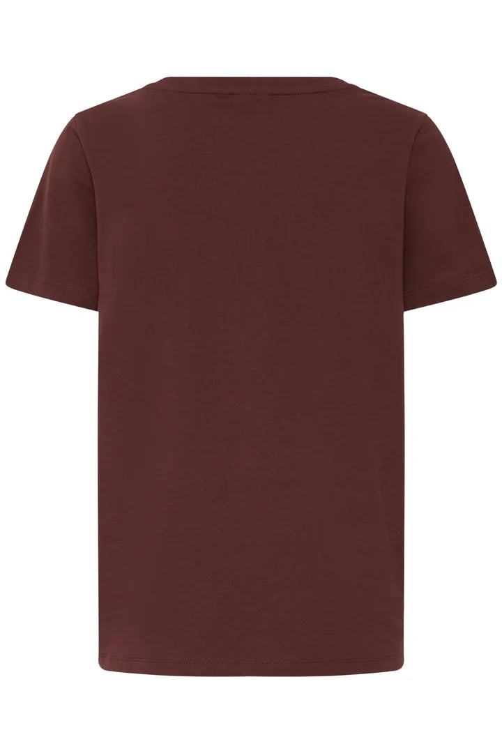 Fransa Zashoulder Tee - Rum Raisin