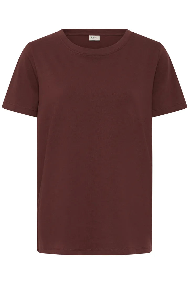 Fransa Zashoulder Tee - Rum Raisin
