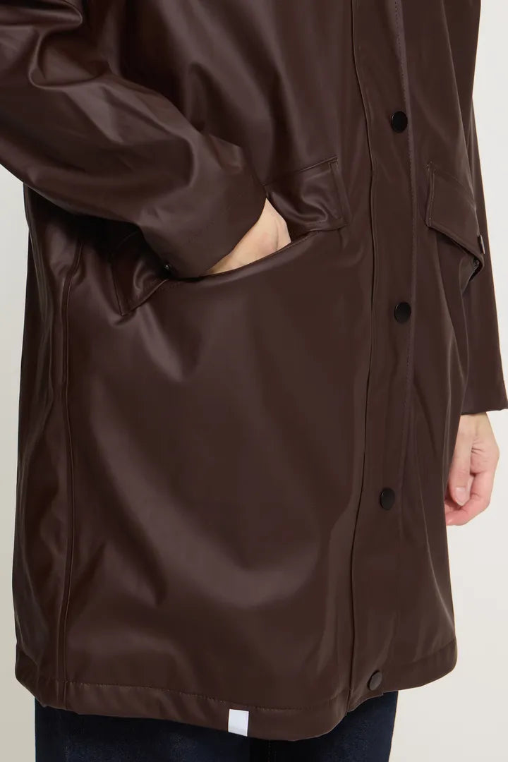 ICHI Tazo Rain Jacket - Brown