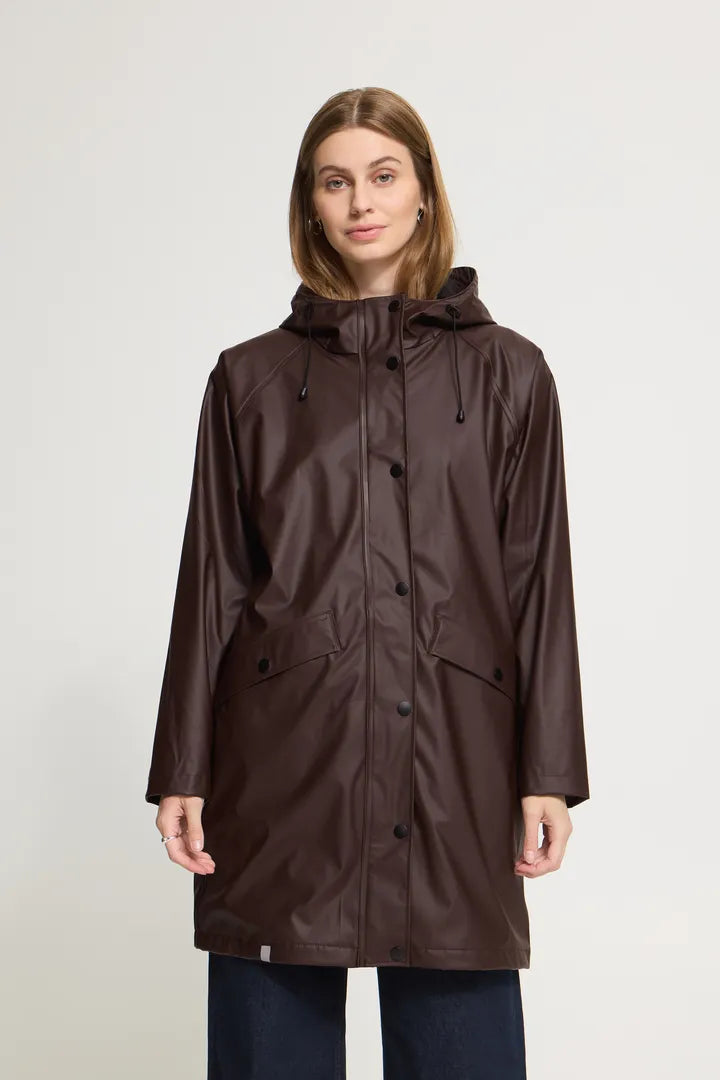 ICHI Tazo Rain Jacket - Brown