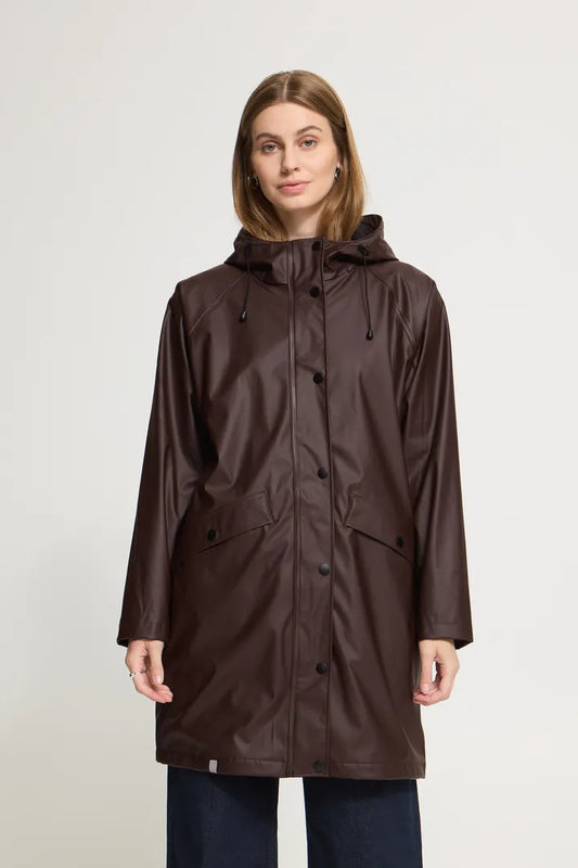ICHI Tazo Rain Jacket - Brown
