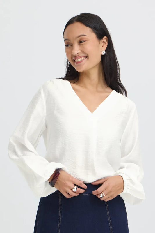 Fransa Ariana Blouse - White