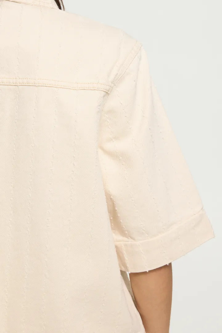 ICHI Hezallo Denim Blouse - Birch