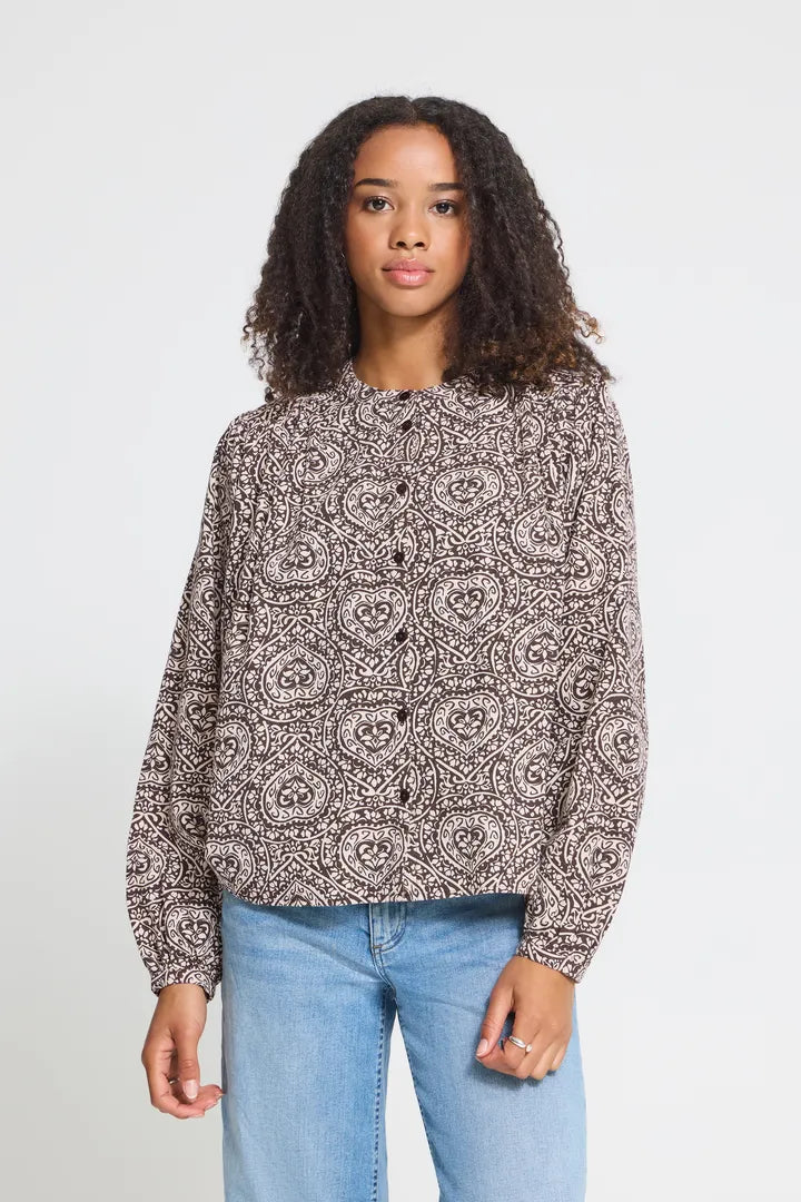 ICHI Katilo Shirt - Brown Birch