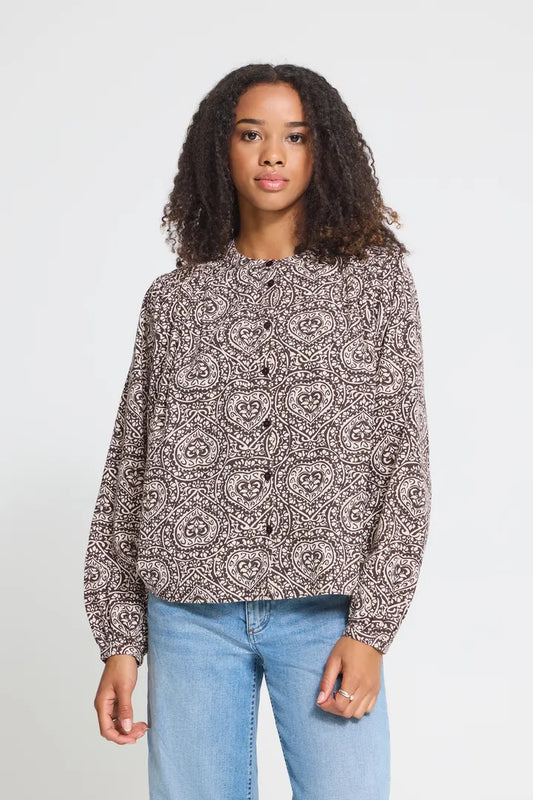 ICHI Katilo Shirt - Brown Birch