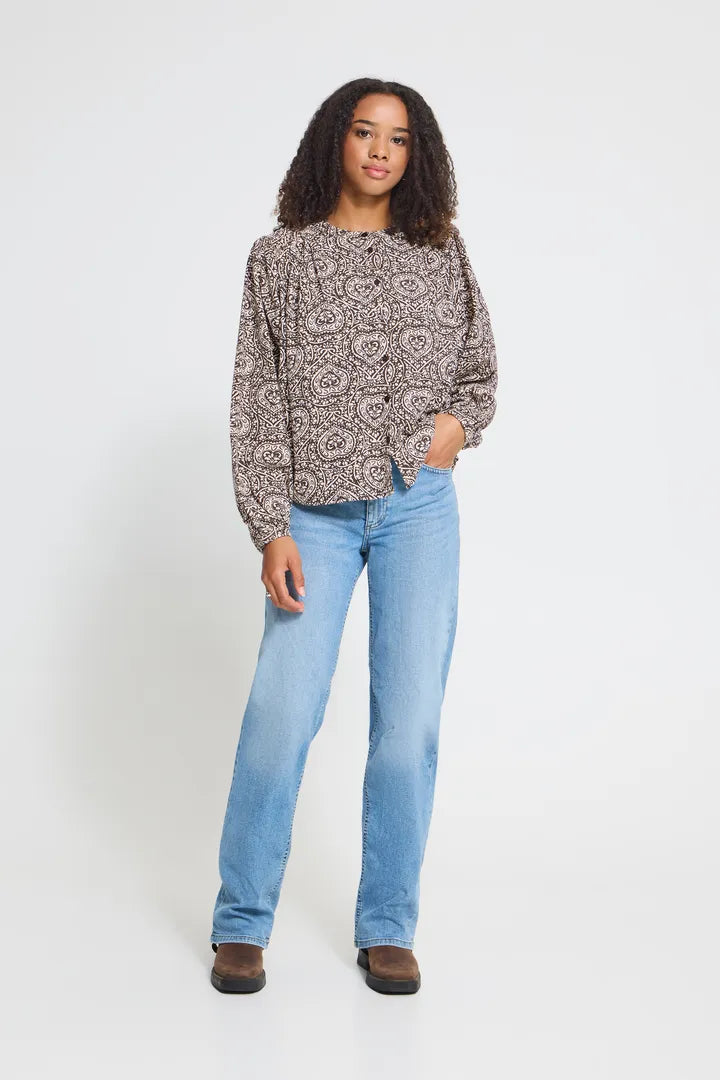 ICHI Katilo Shirt - Brown Birch