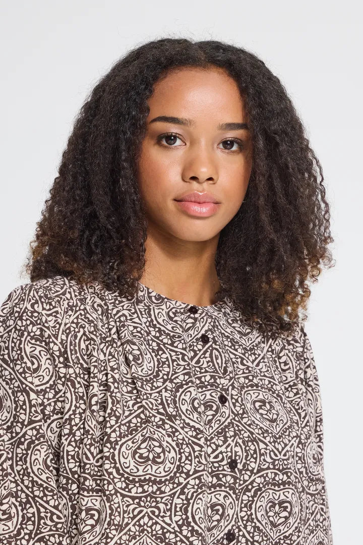 ICHI Katilo Shirt - Brown Birch