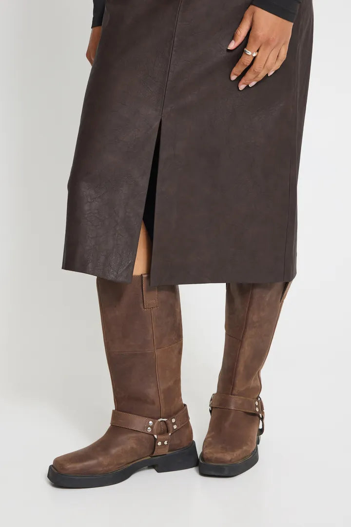 ICHI Kanira Skirt - Chocolate