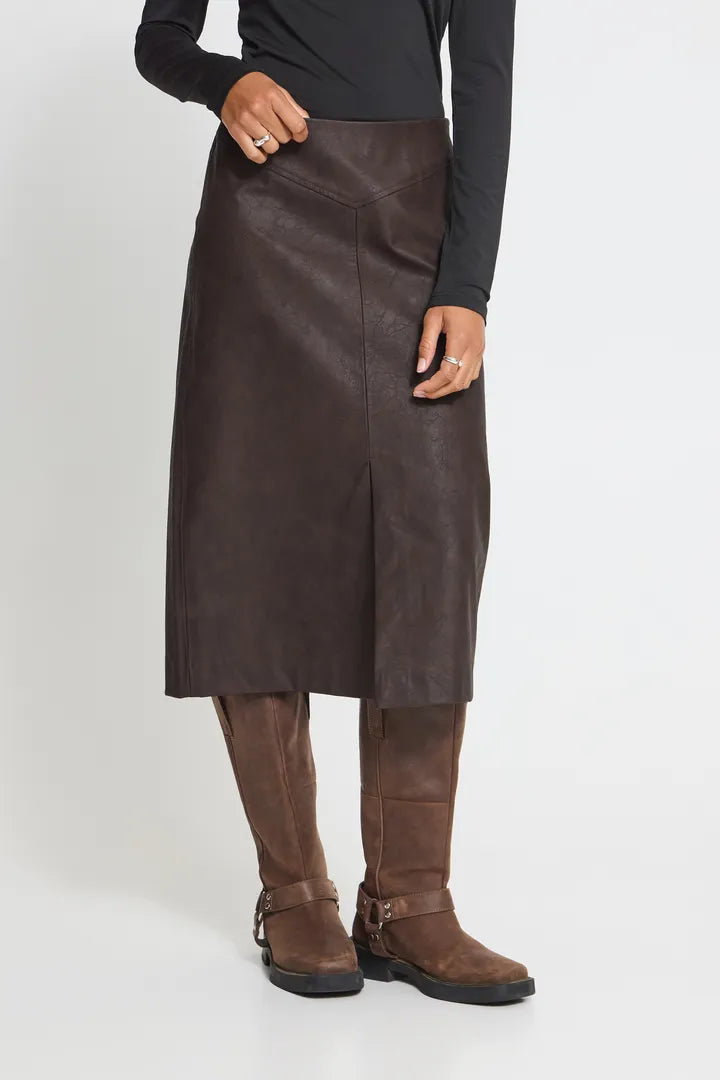 ICHI Kanira Skirt - Chocolate