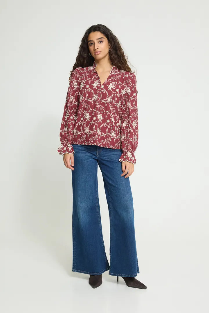 ICHI Fulia Shirt - Zinfandel