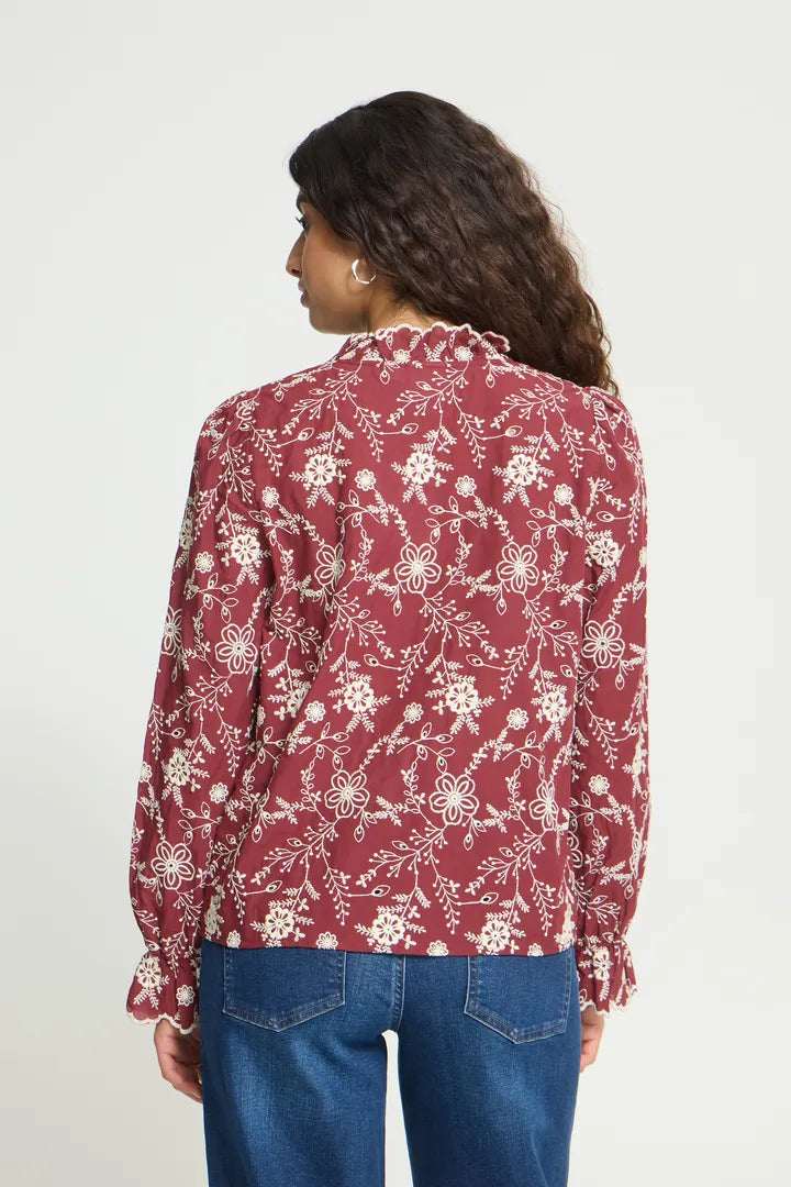 ICHI Fulia Shirt - Zinfandel