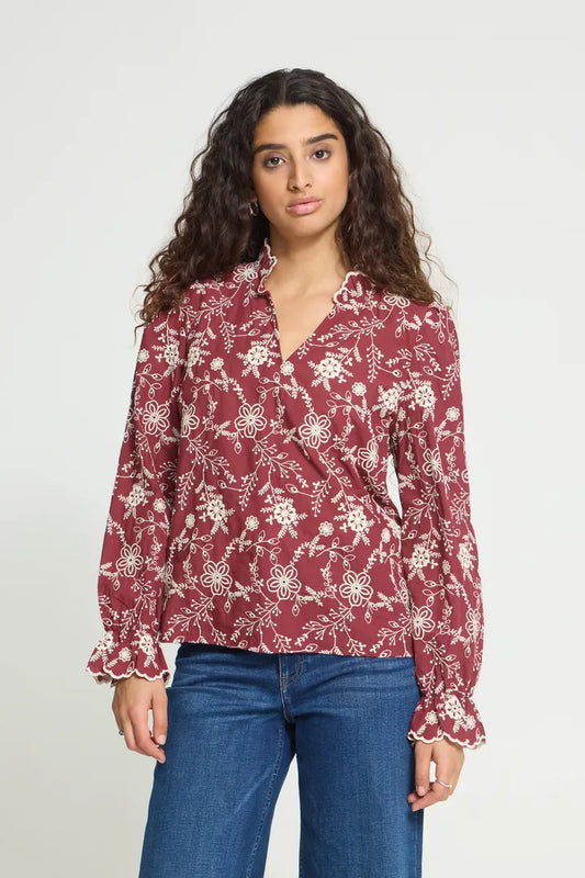 ICHI Fulia Shirt - Zinfandel