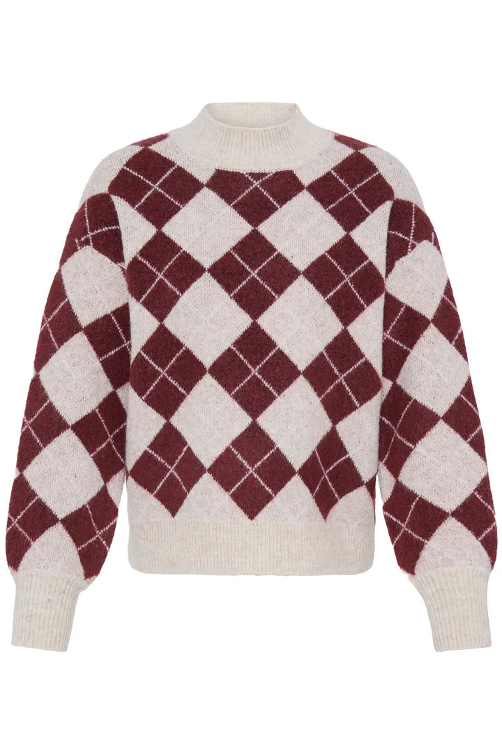ICHI Edeen Jumper - Oatmeal Zinfandel