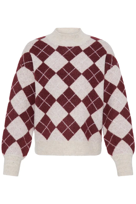 ICHI Edeen Jumper - Oatmeal Zinfandel