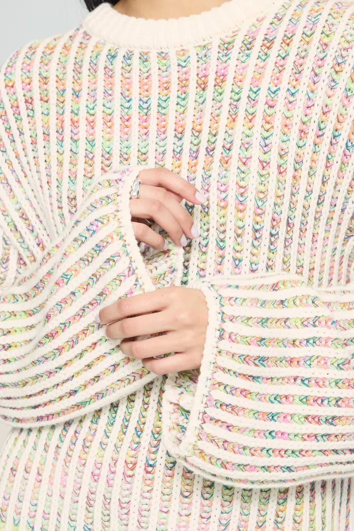 ICHI Anila Jumper - Cloud Dancer