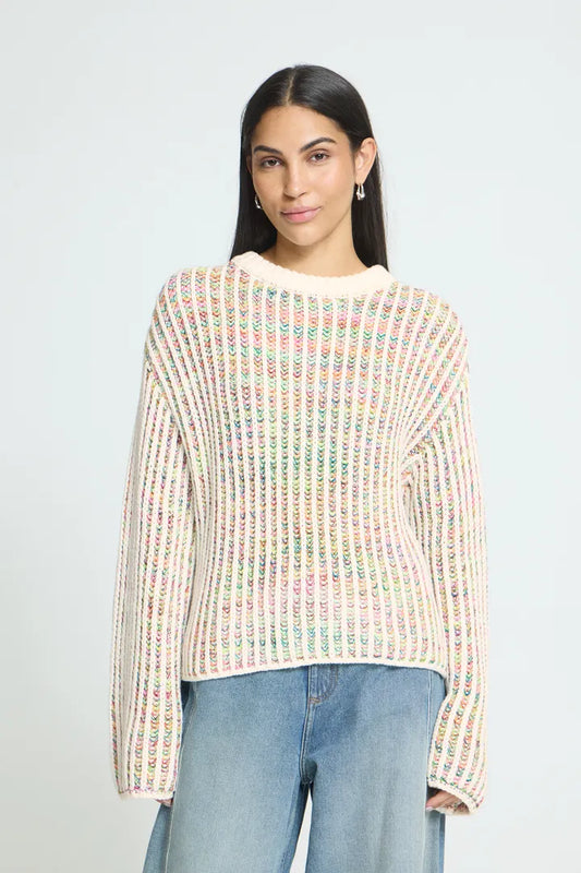 ICHI Anila Jumper - Cloud Dancer