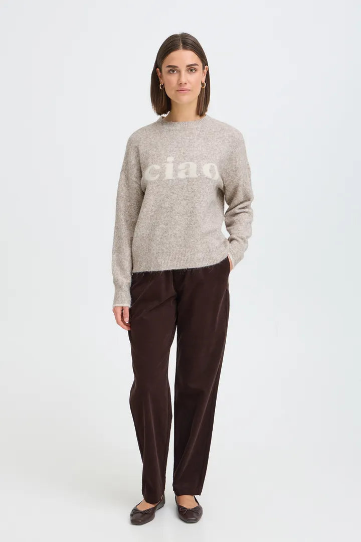 Fransa Florence Pullover - Driftwood