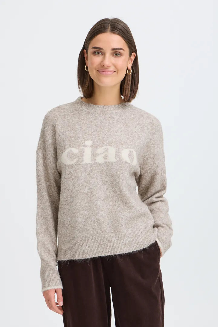 Fransa Florence Pullover - Driftwood