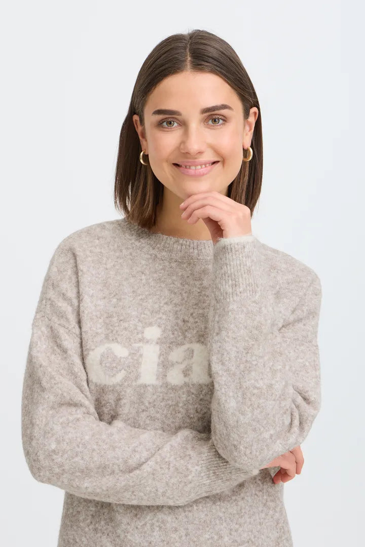 Fransa Florence Pullover - Driftwood