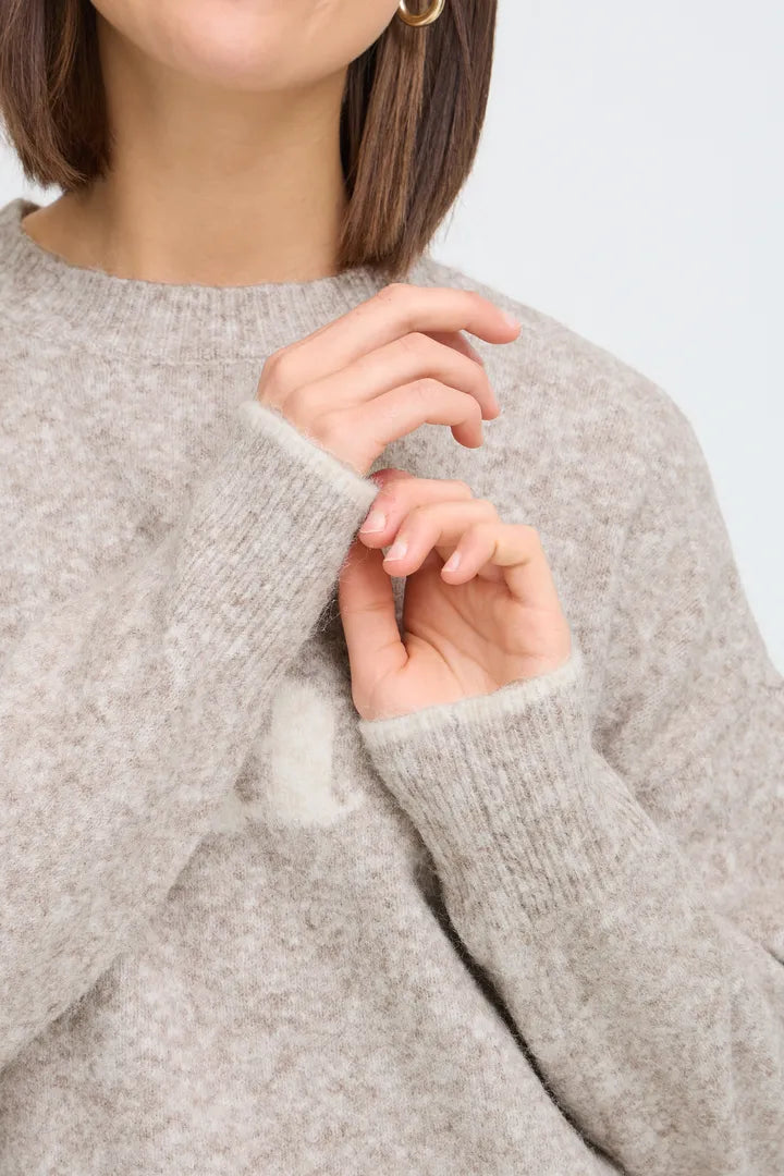 Fransa Florence Pullover - Driftwood