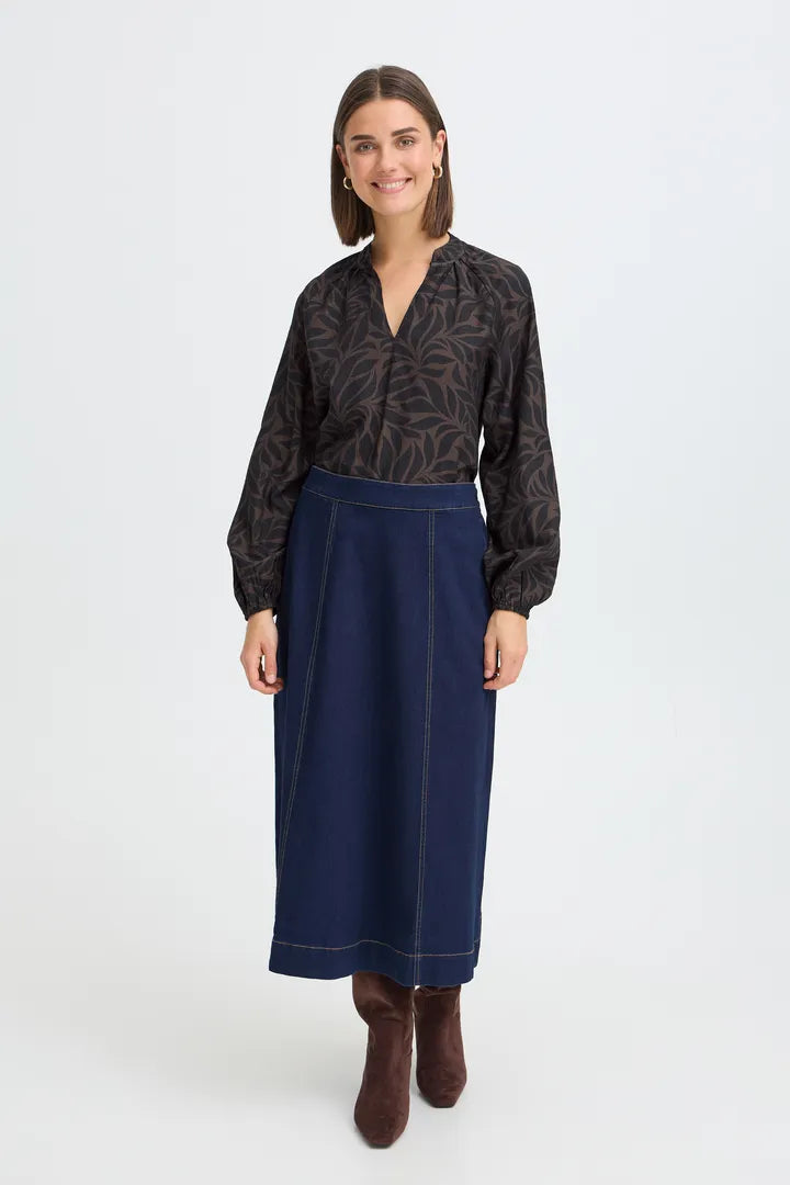 Fransa Ariana Blouse - Hot Fudge